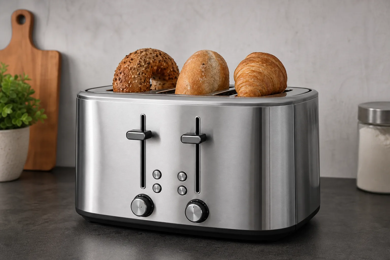 Toaster fuer Bagels, Broetchen und Croissants einstellen: Tipps fuer Textur und Braeunung