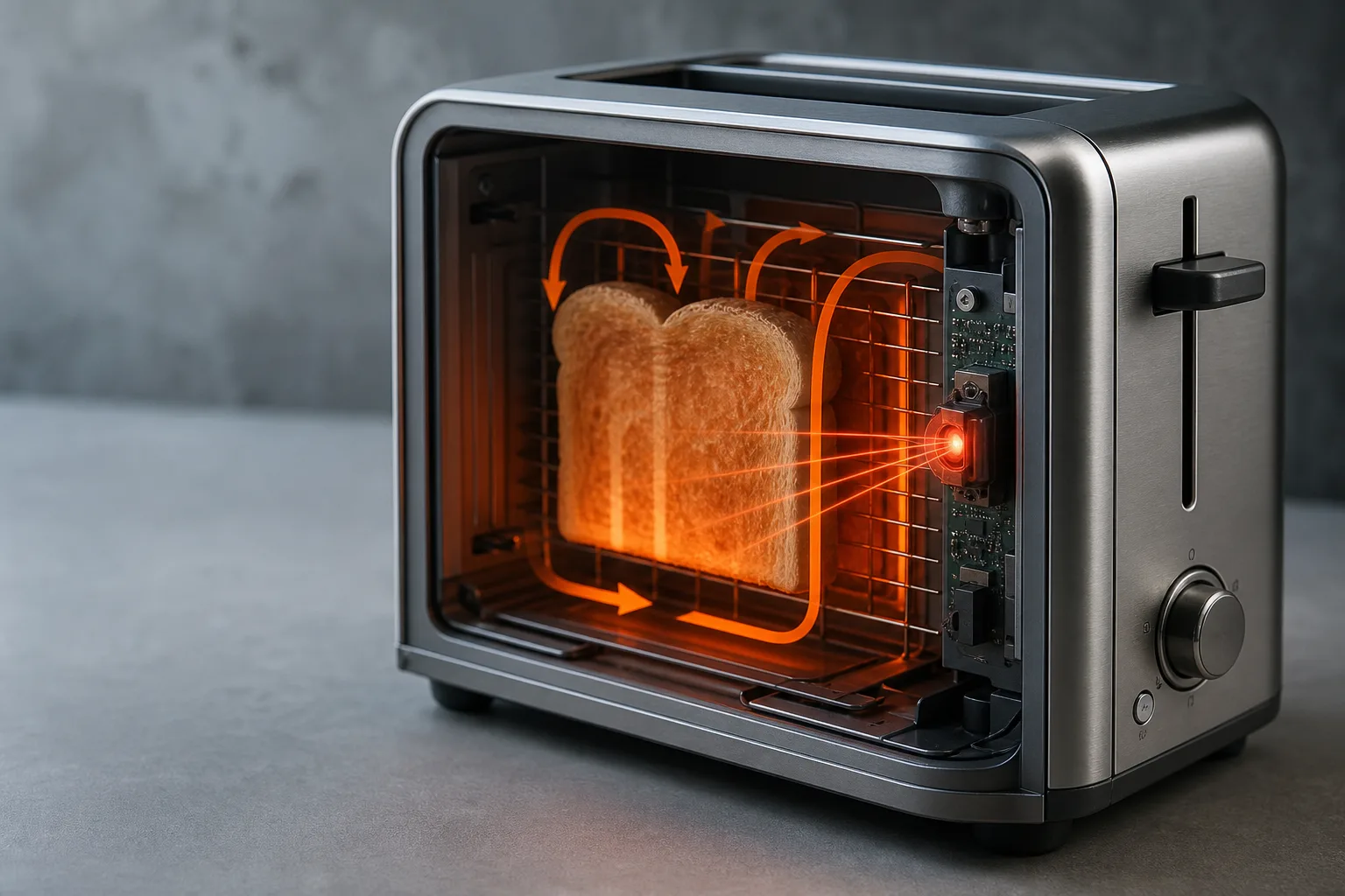 Moderne Toaster-Technologien erklaert: Sensoren, Infrarot und Konvektion im Toaster